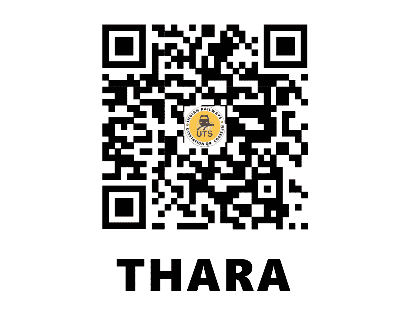 UTS QR Code for THARA - THR (NC - MADHYA PRADESH)